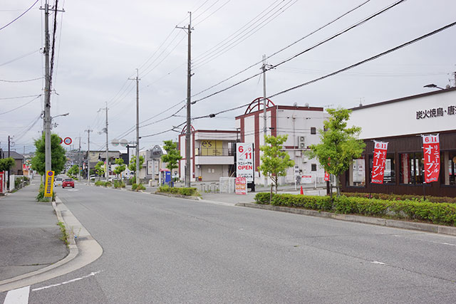 とりどーる三田店から南方面の道