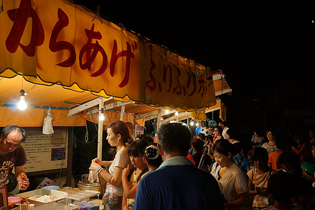 三田天満神社の夏祭で出ていた夜店