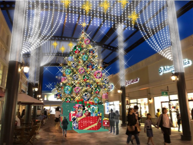 神戸三田プレミアム アウトレットにディズニーキャラクターのオリジナルクリスマスツリーが登場 12月25日 土 まで開催中 さんだびより 三田がもっと楽しくなるwebメディア